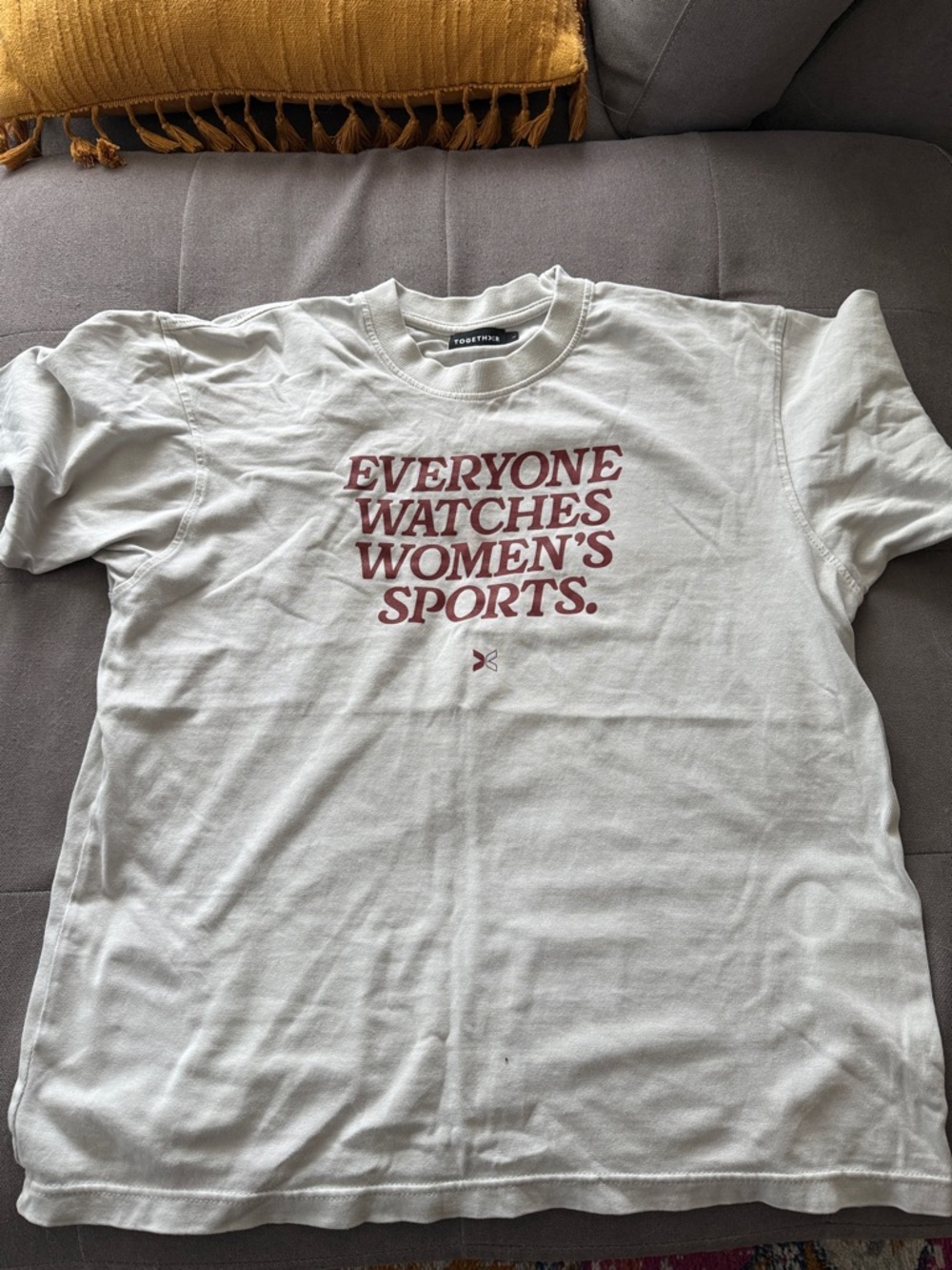 Men's White Graphic Tee - Support Women's Sports